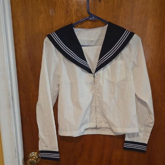 Navy and Cream Sailor Uniform - Picture 2 of 9